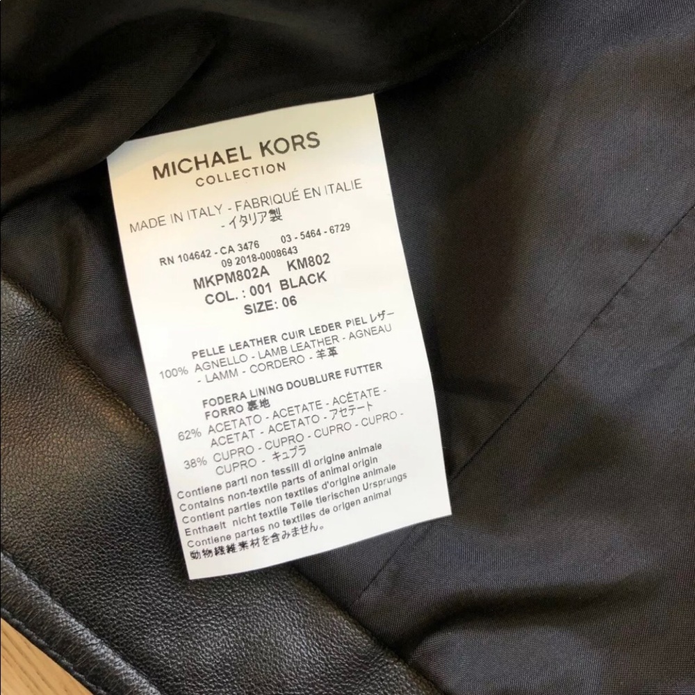 Michael Kors Collection Cropped Leather Jacket - Picture 6 of 11